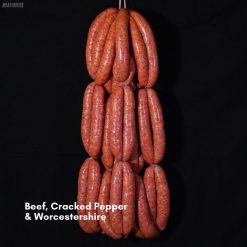 Beef, Cracked Pepper & Worcestershire Sausages 600x600 feature image
