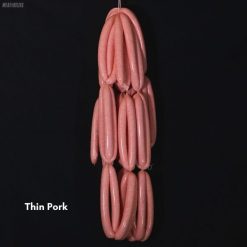 Thin pork sausages