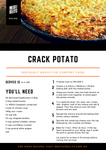 Crack Potato Recipe Card A5