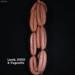 Lamb, XXXX & Vegemite sausages