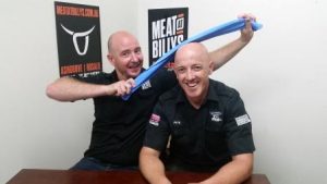 2 bald butchers shiny heads