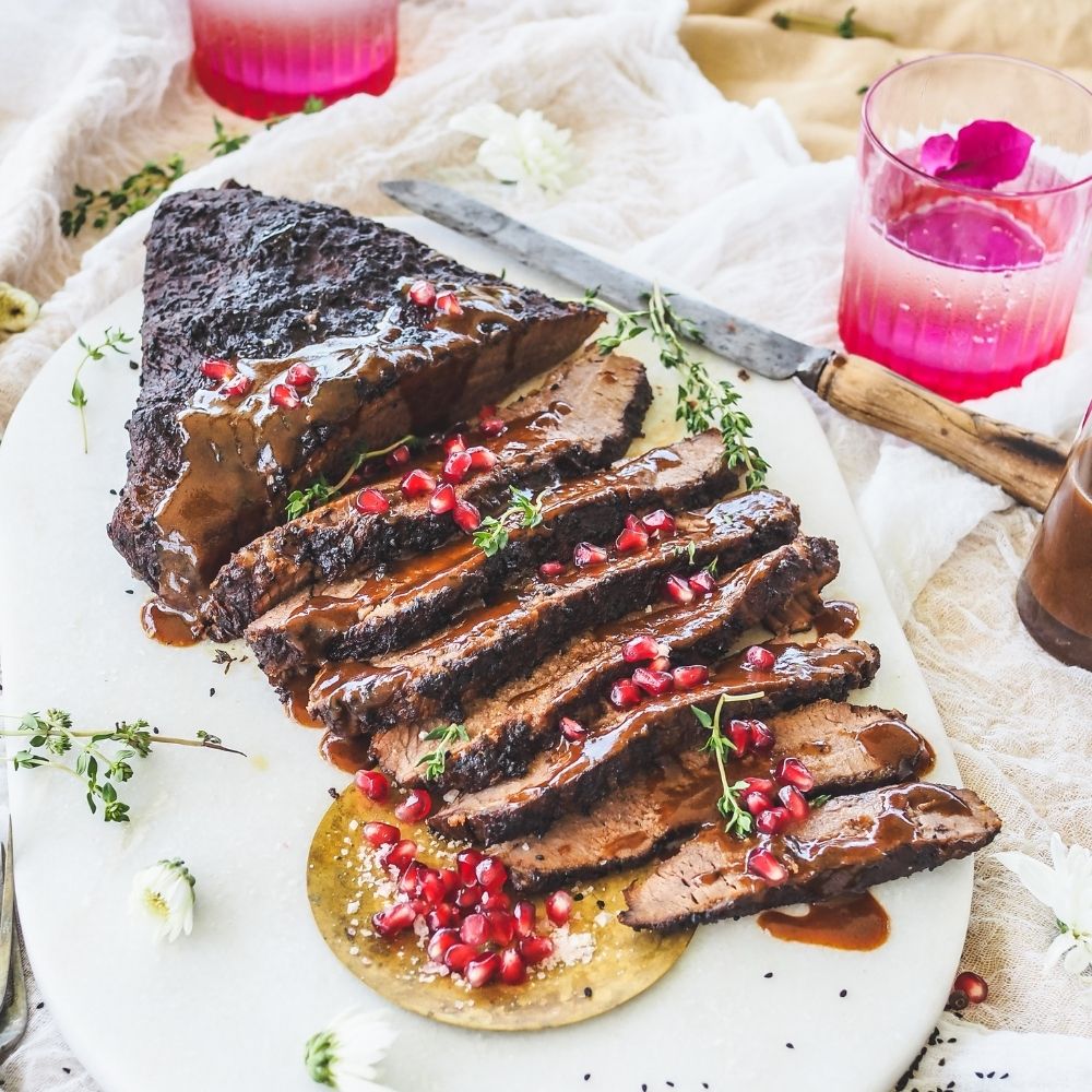 Pomegranate & Christmas Spiced Brisket