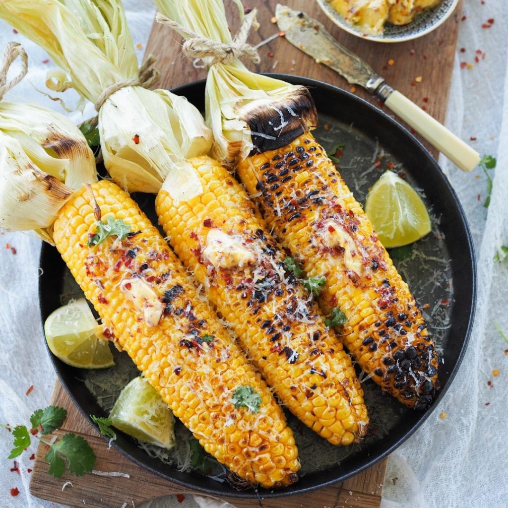 BBQ Corn with Chilli & Lime Salted Butter and Manchego Cheese_featured image 1080x1080
