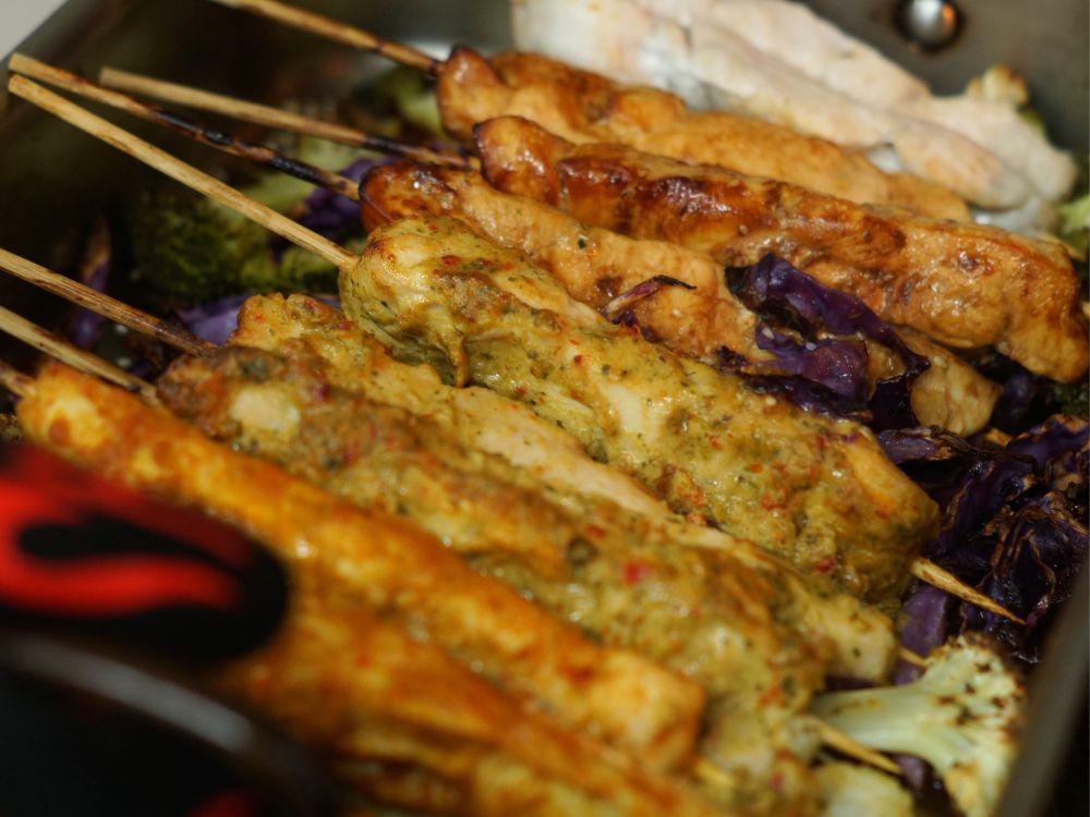 cooked chicken kebabs