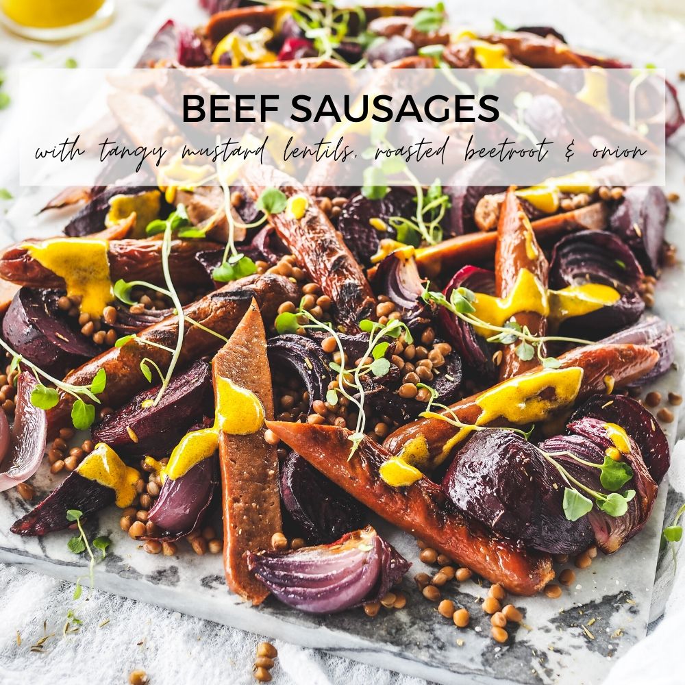 Beef Sausages Recipe header image