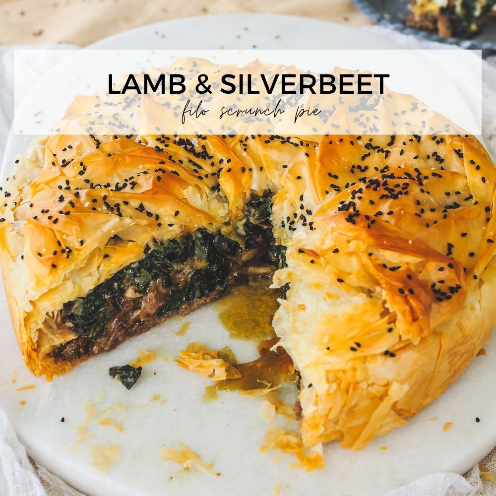 Lamb & Silverbeet Filo Scrunch Pie_blog image header 1000x1000