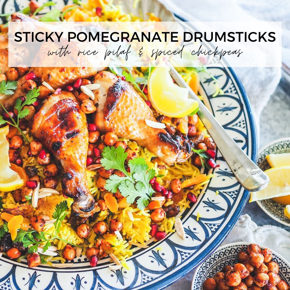Sticky Pomegranate Chicken Drumsticks 