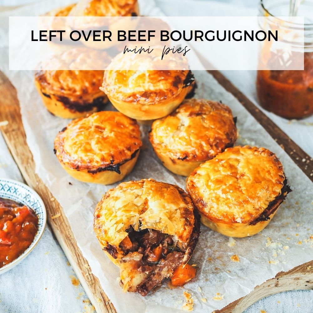 Left Over Beef Bourguignon Mini Pies