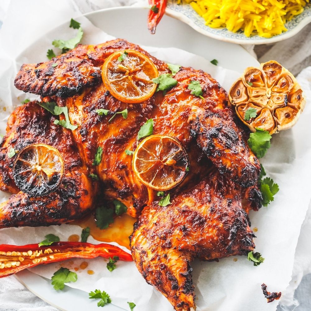 Roasted Butterflied Chicken with Lemon Vinaigrette