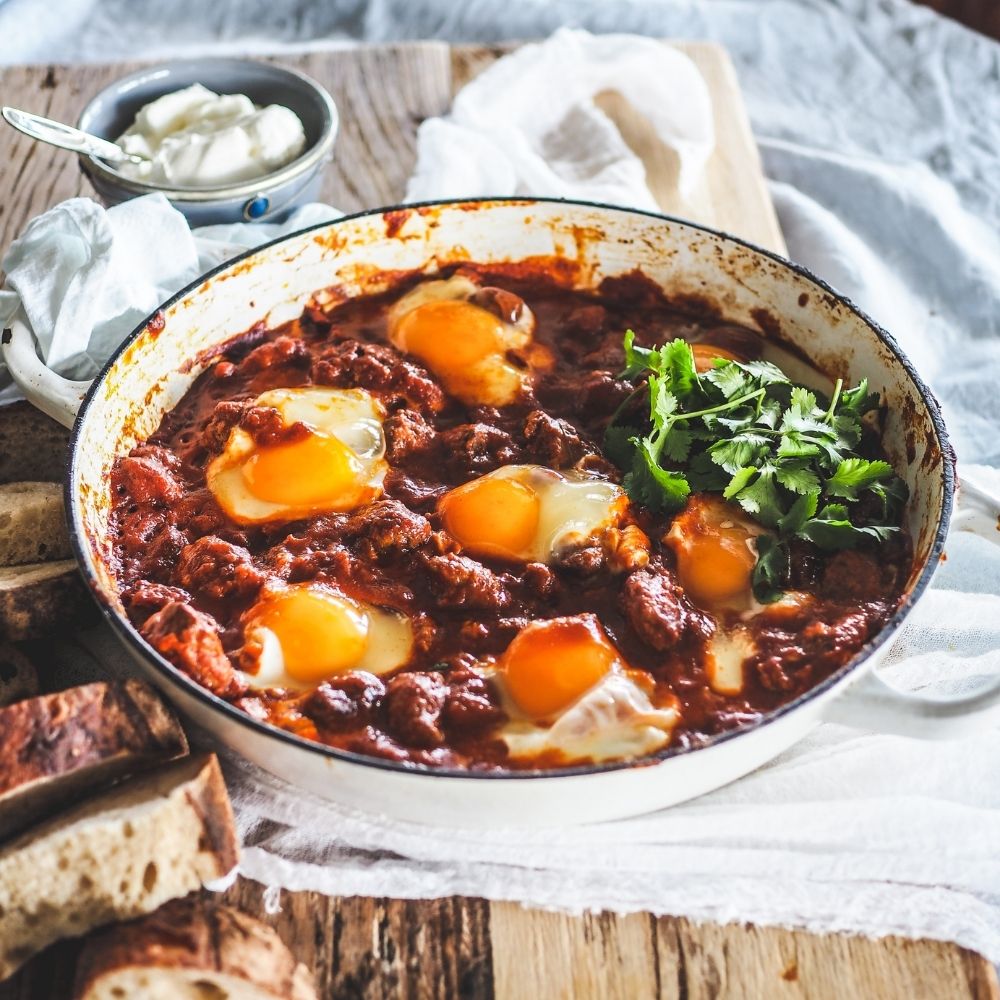 Moroccan Merguez Breakfast Shakshuka