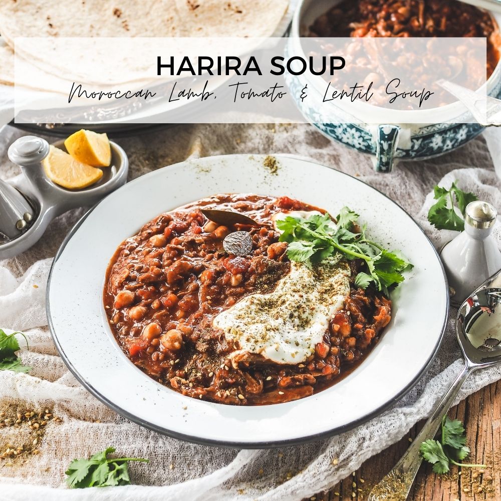 Harira Soup Moroccan Lamb, Tomato & Lentil Soup