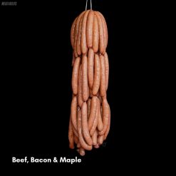 Beef, Bacon & Maple Sausages 600x600
