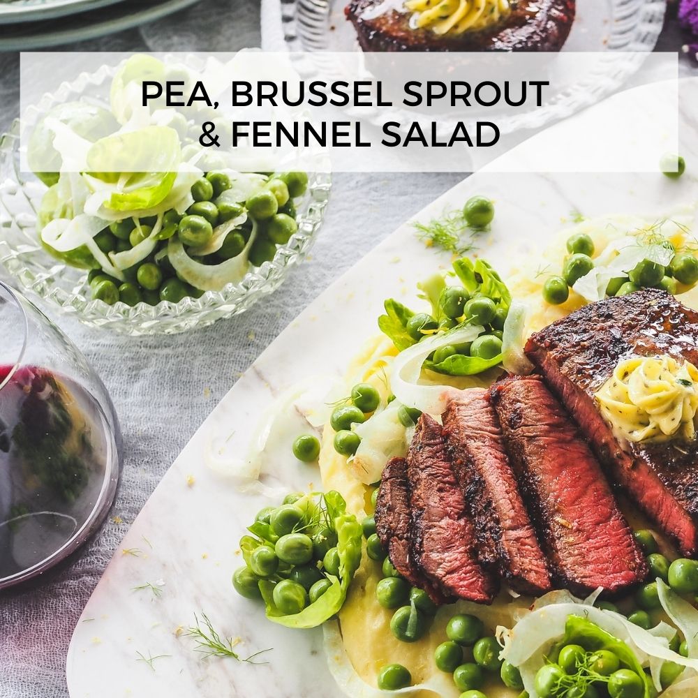 Pea brussel sprout & fennel salad