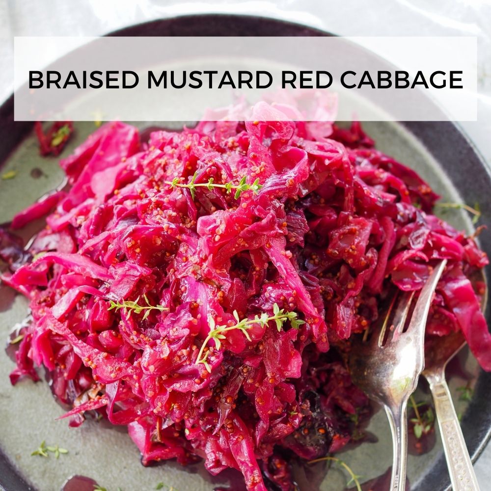 Mustard Braised Red Cabbage