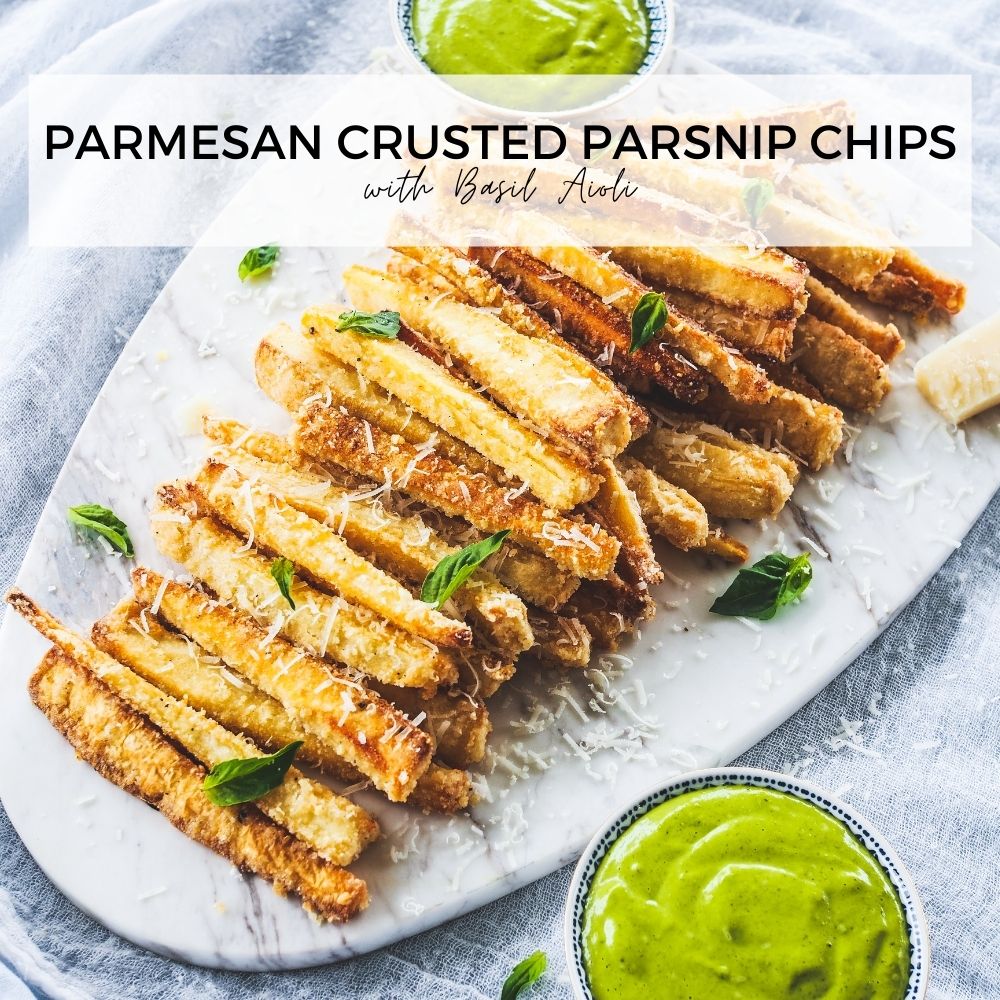 Parmesan Crusted Parsnip Chips