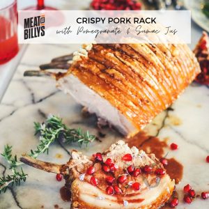 Crispy Pork Rack with Pomegranate & Sumac Jus