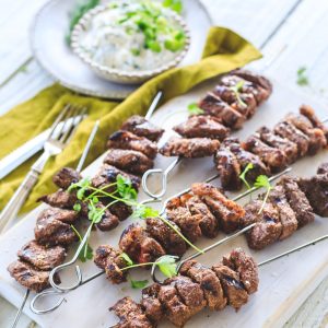 MOROCCAN WAGYU RUMP SKEWERS WITH CUCUMBER YOGHURT Header