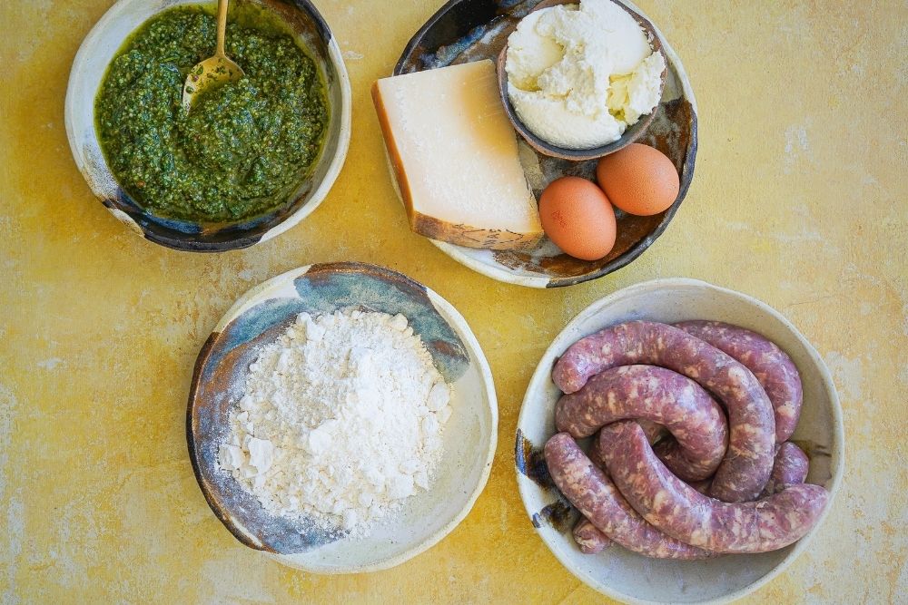 PORK AND FENNEL SAUSAGE WITH RICOTTA GNOCCHI AND PESTO 4
