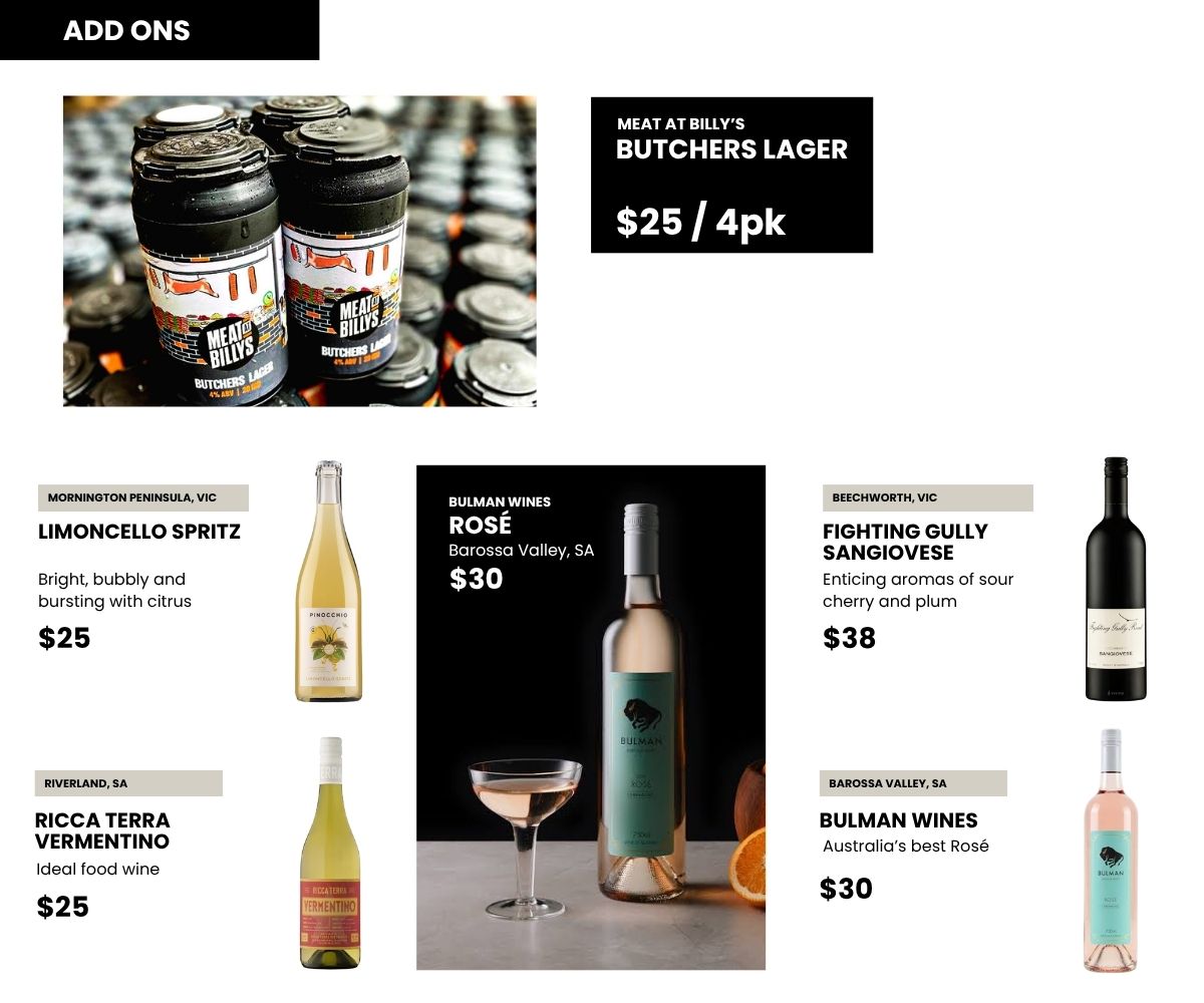 Christmas drinks and ham glaze available as corporate gift add-ons
