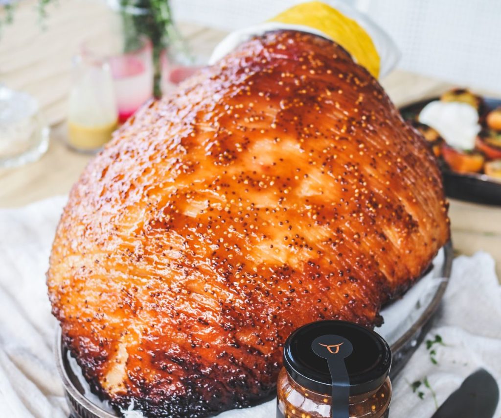 Traditional double wood smoked Christmas ham from Meat at Billy's